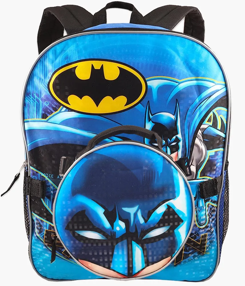 16" Batman Backpack/ Lunch Bag Combo