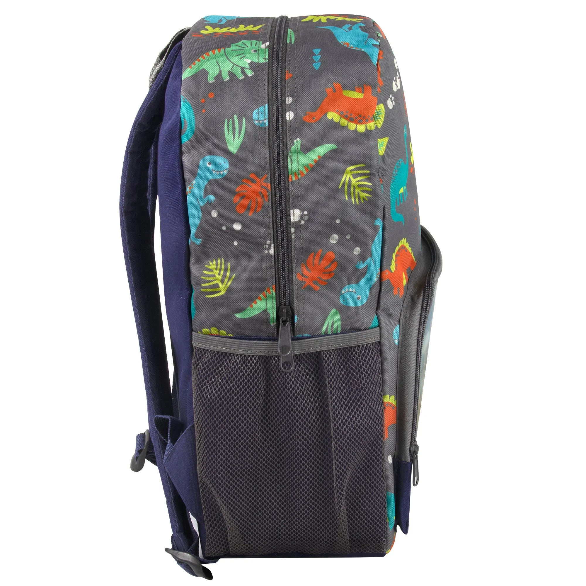 17-Inch Dinosaur Backpack with Side Mesh Pockets