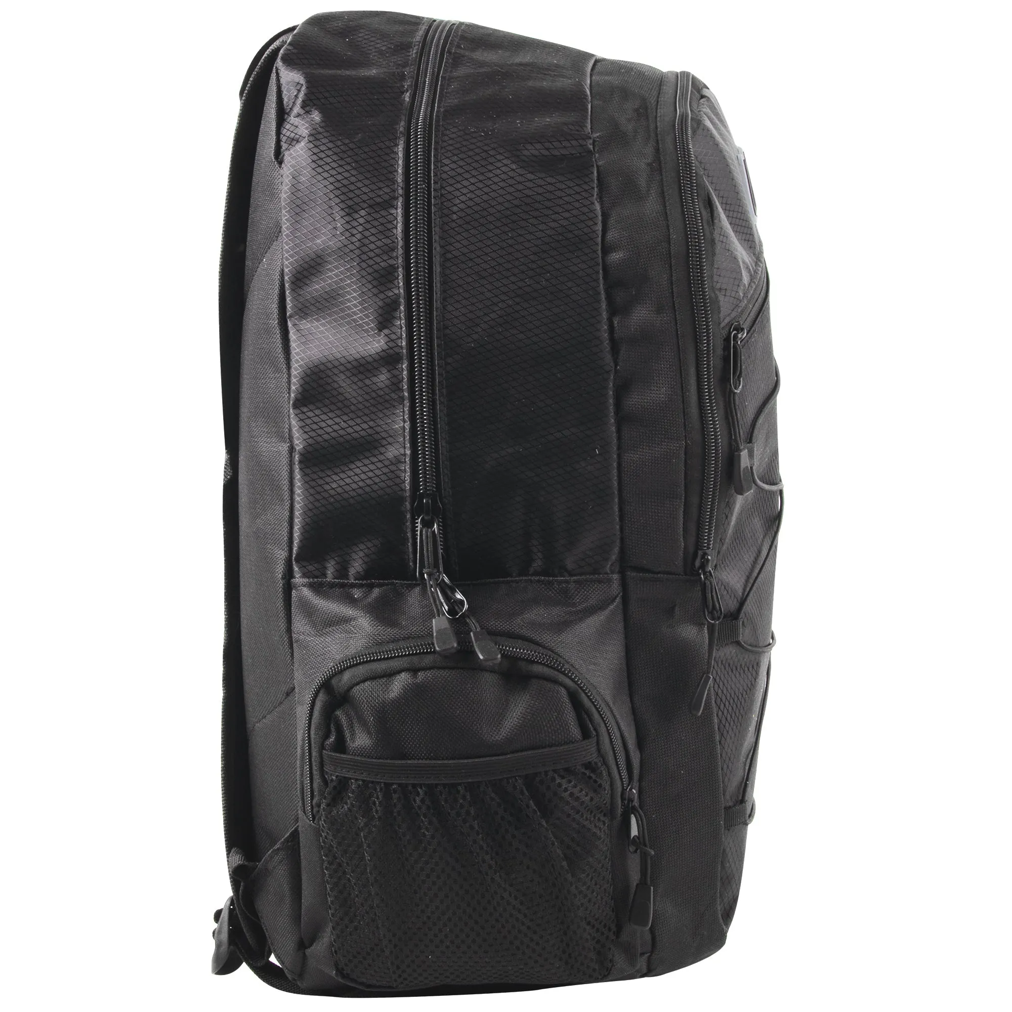 19-inch Bungee Backpack w Laptop Sleeve - Black