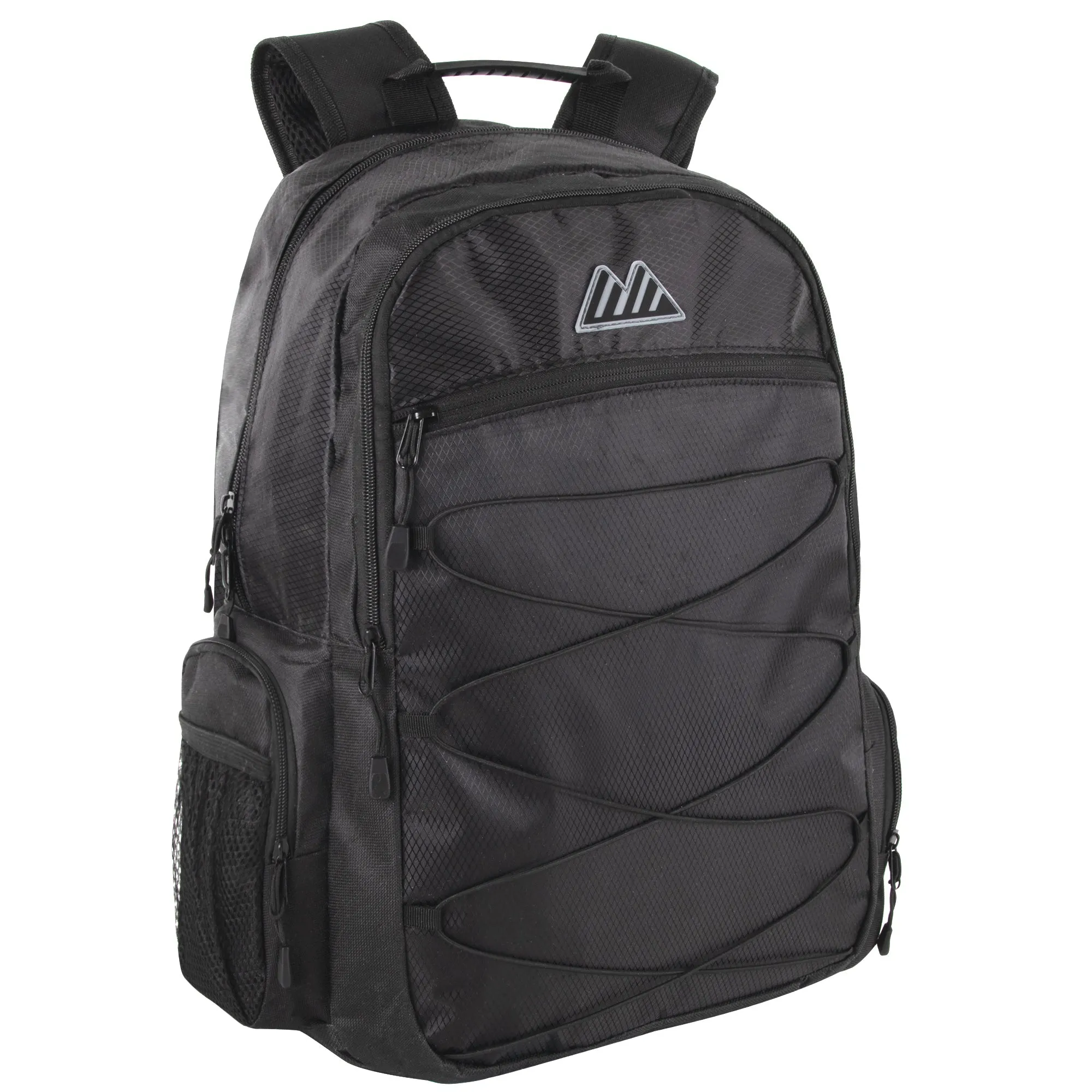 19-inch Bungee Backpack w Laptop Sleeve - Black