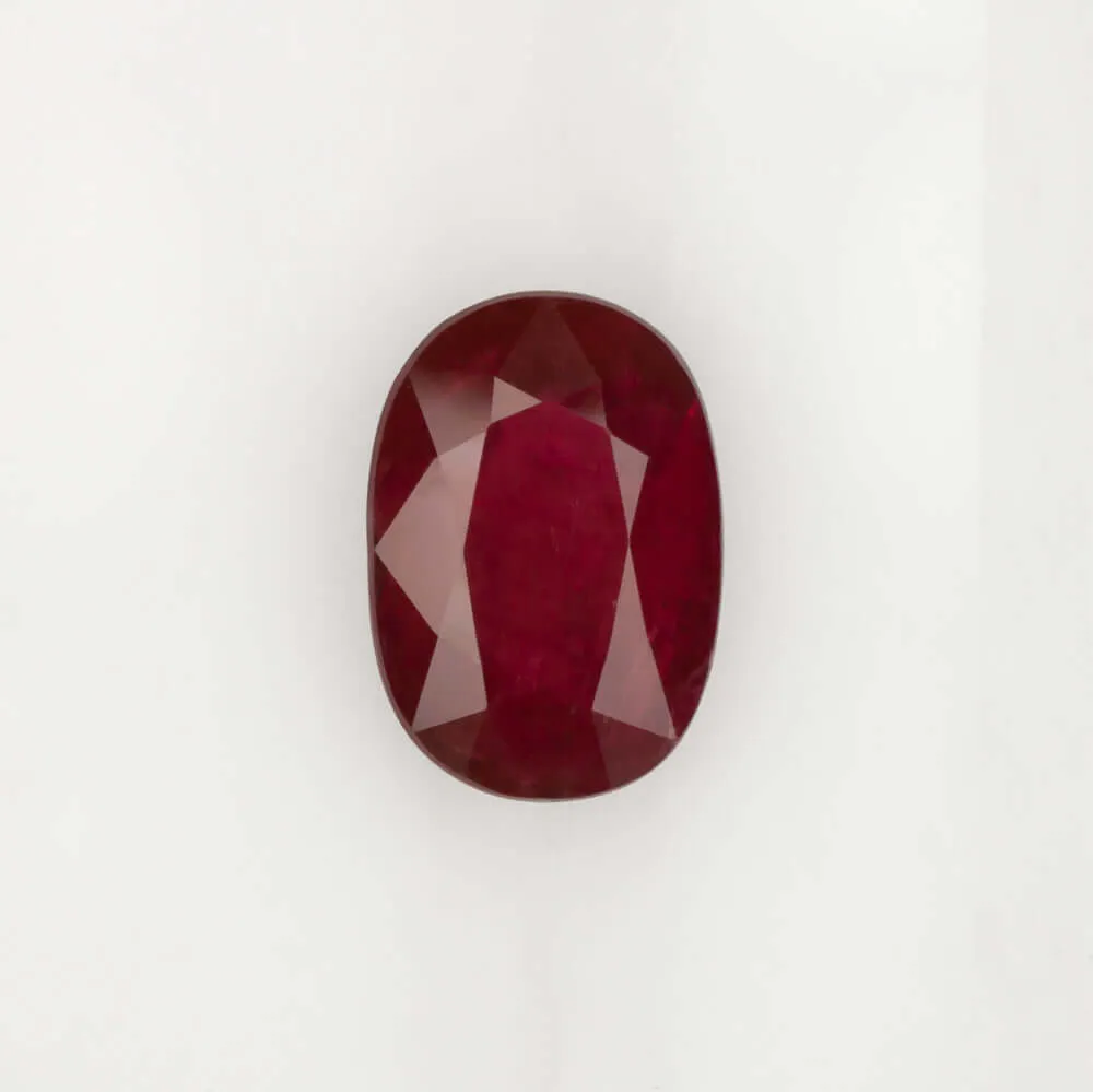 2.07ct RICH RED NATURAL RUBY LOOSE GEMSTONE OVAL SHAPE CUT EARTH MINED 2 CARAT