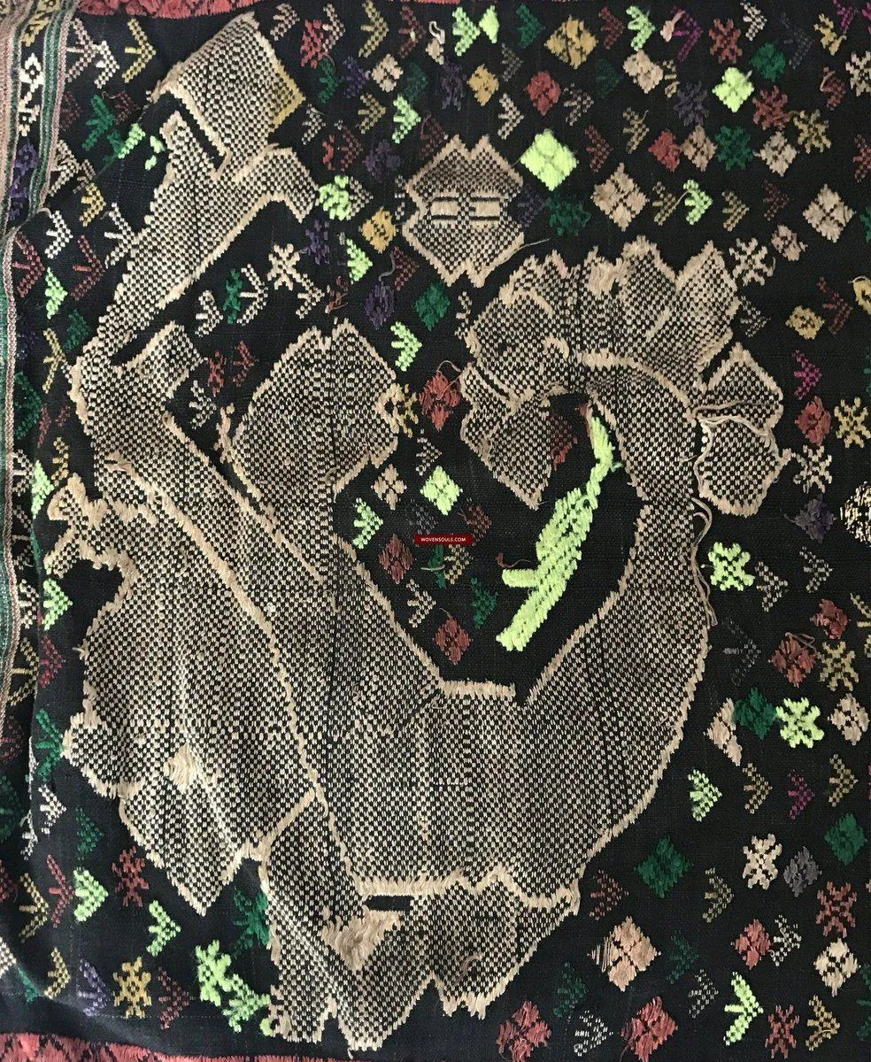 216 Semi-Antique Lao TAI Dragon Weaving Fragment