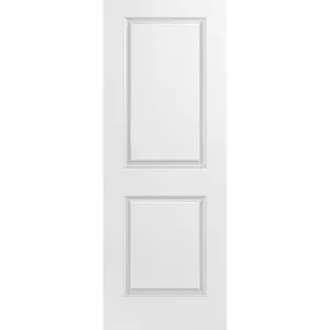 28"x80" 2 Panel Square Smooth Moulded Panel Door Hollow Core