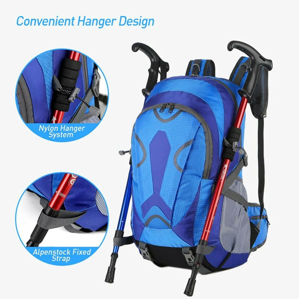 36-55L Large Capacity Storage Backpack Waterproof Shoulders Bag with Rain Cover for Outdoor Camping Hiking Climbing