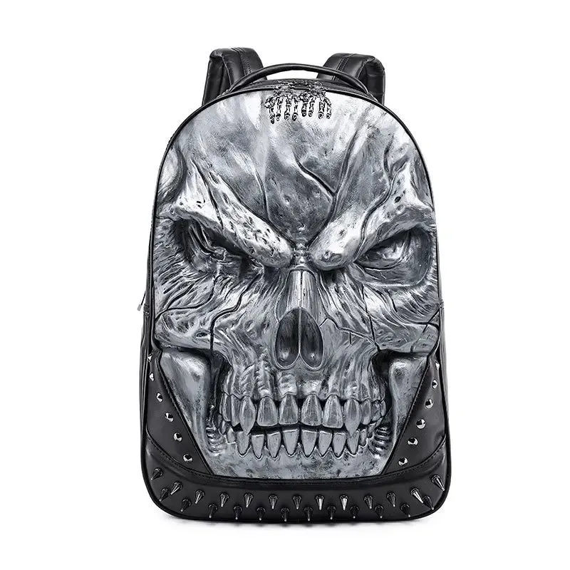 3D Skull Steam Punk Rivet Backpack 3 Colors