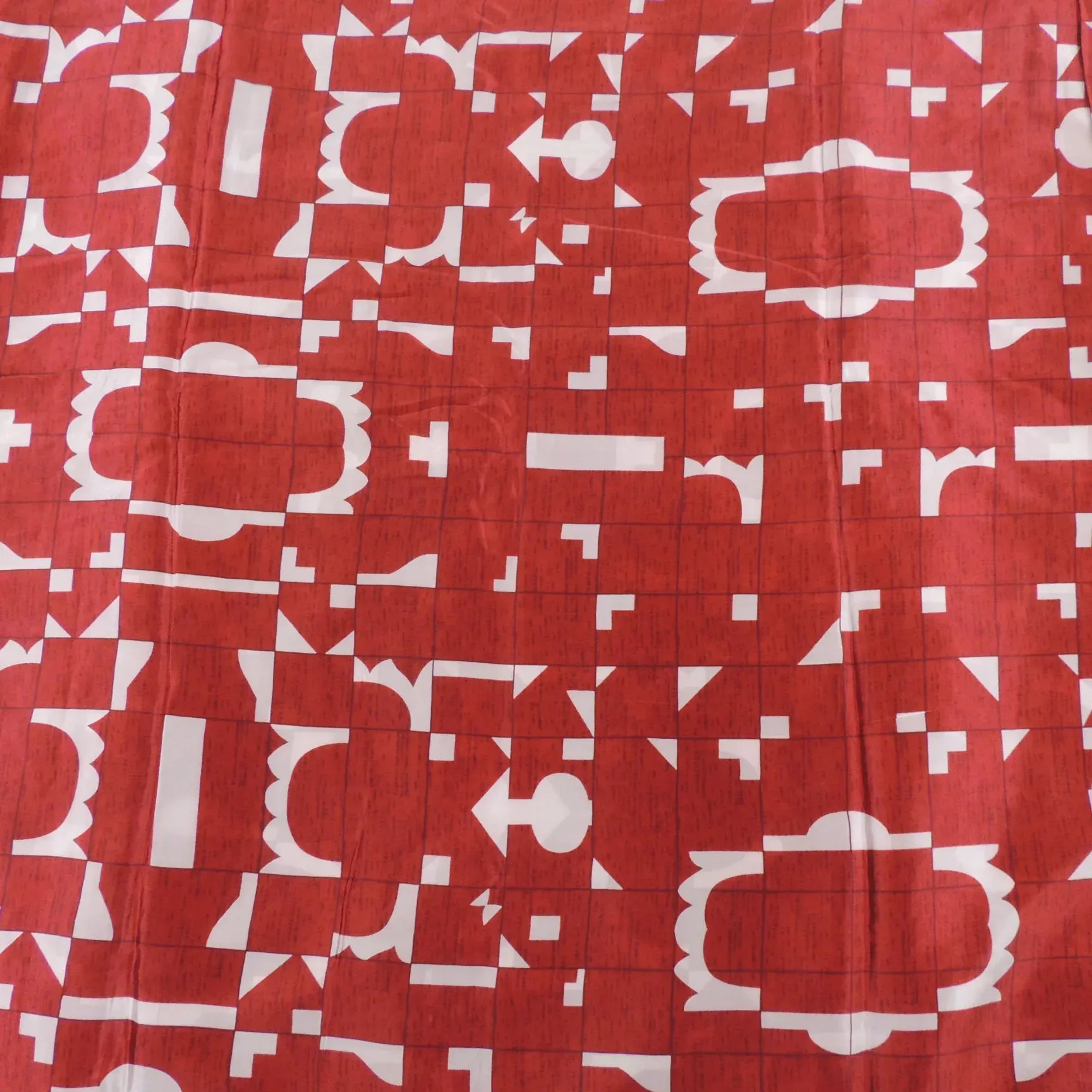 Abstract Print On Viscose Crepe Fabric