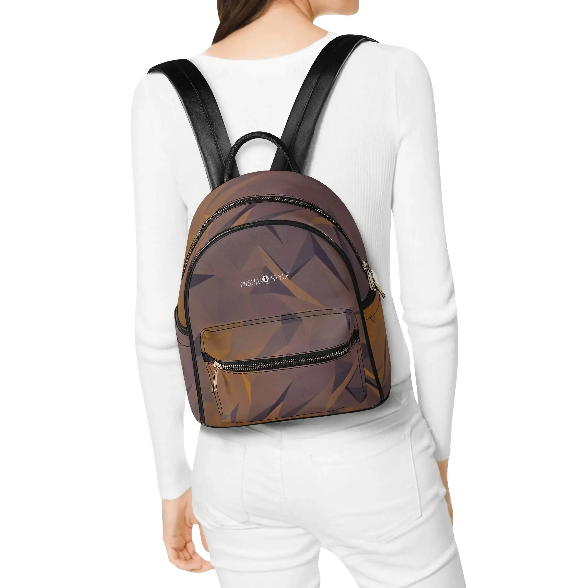 Activity Casual PU Backpack - Crystal Brown