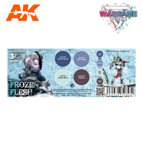 AK Interactive AK1066 Wargame Color Frozen Flesh Acrylic Paint Set (3rd Generation)