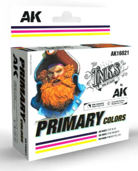 AK-Interactive: The INKS - Primary Color Set (3) (30mL/ea)