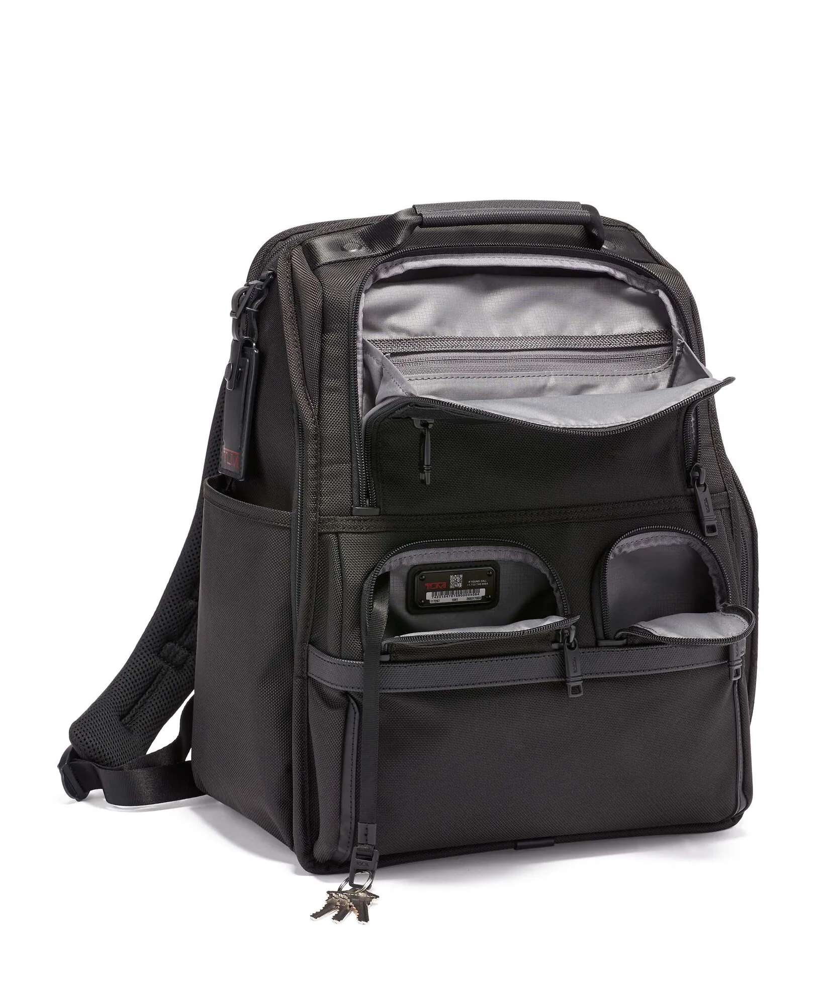 Alpha 3 Compact Laptop Brief Backpack -  Black