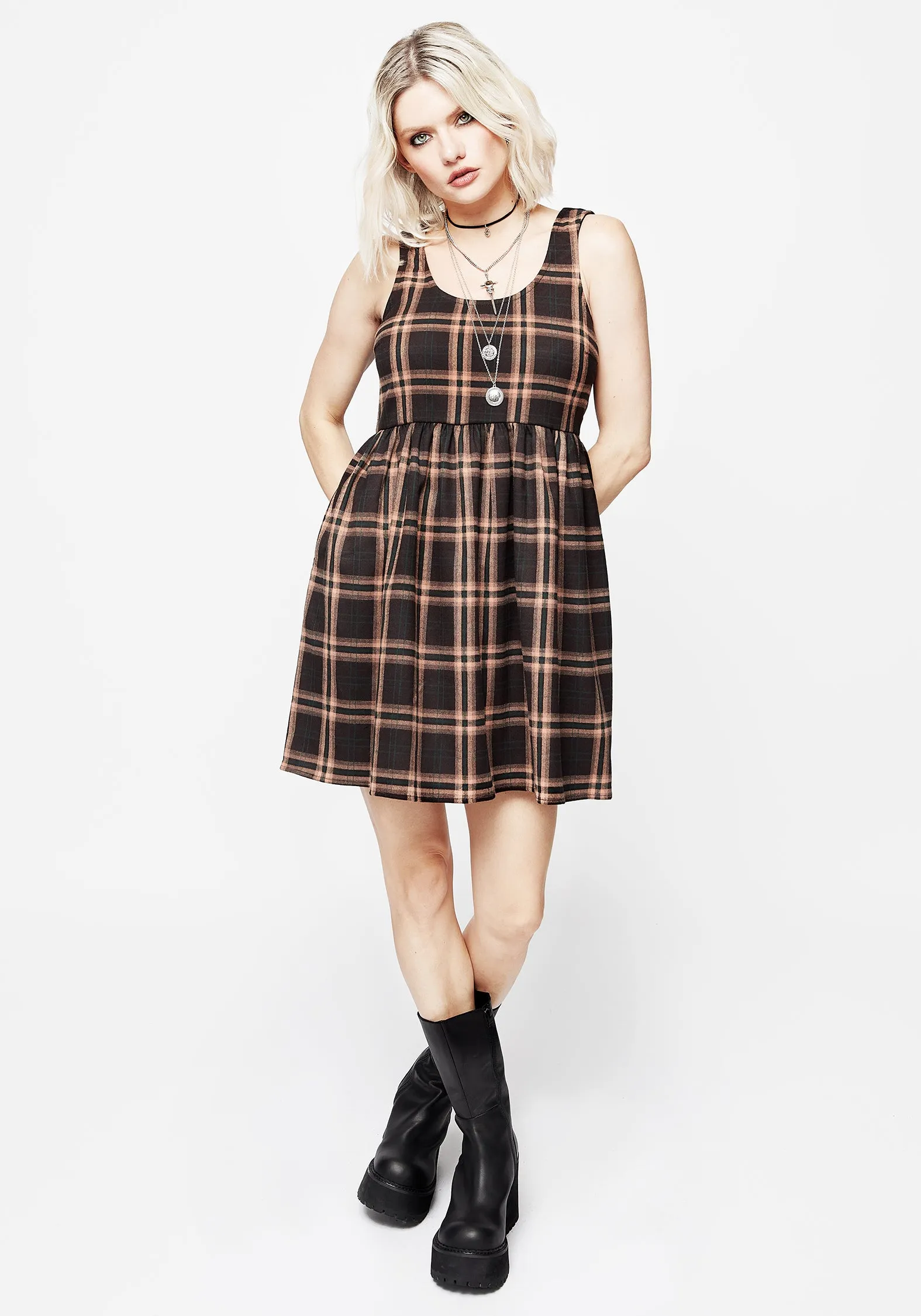 Ambrose Check Mini Dress