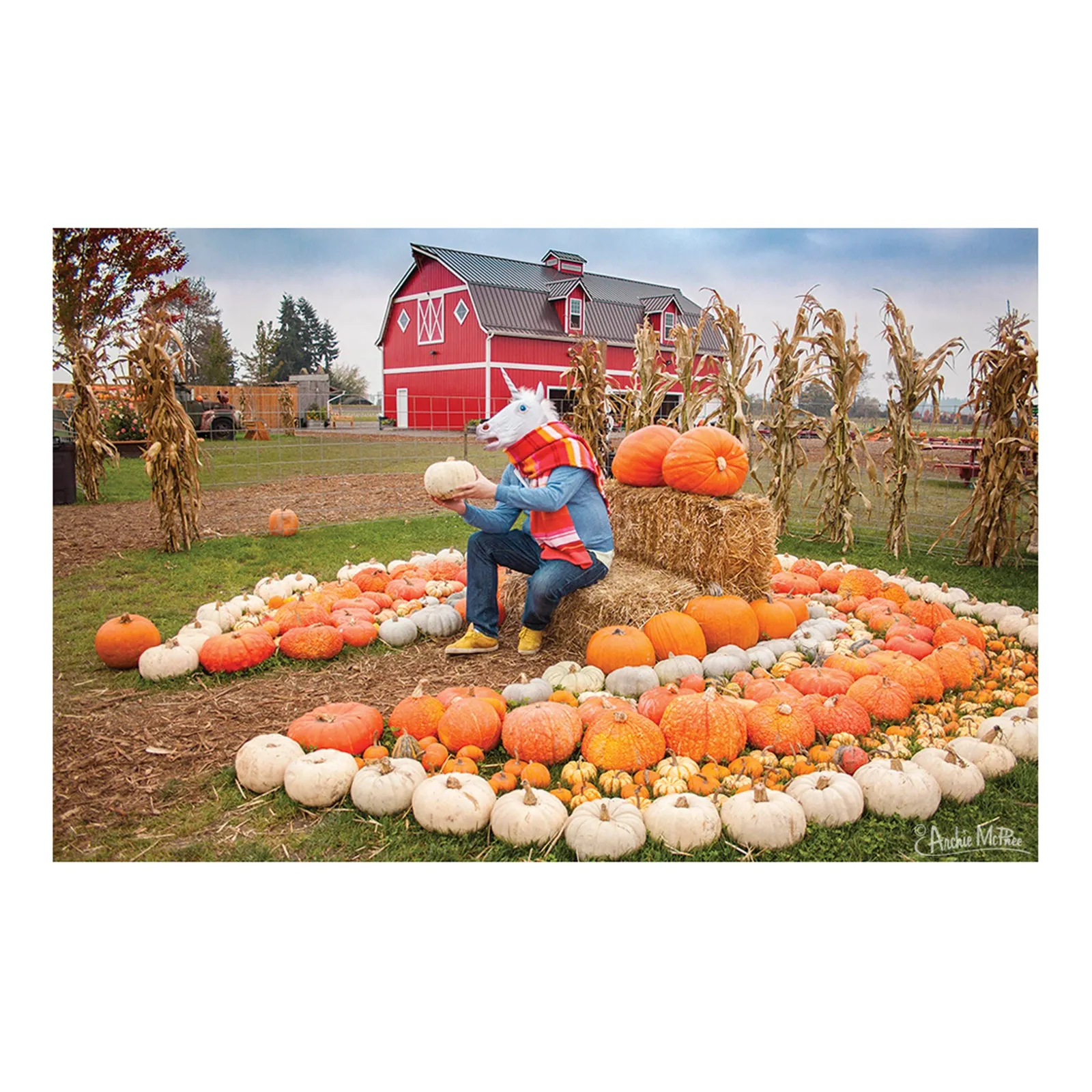 Archie McPhee Lord Unicorn And His Pumpkin Kingdom 1000 Piece Puzzle