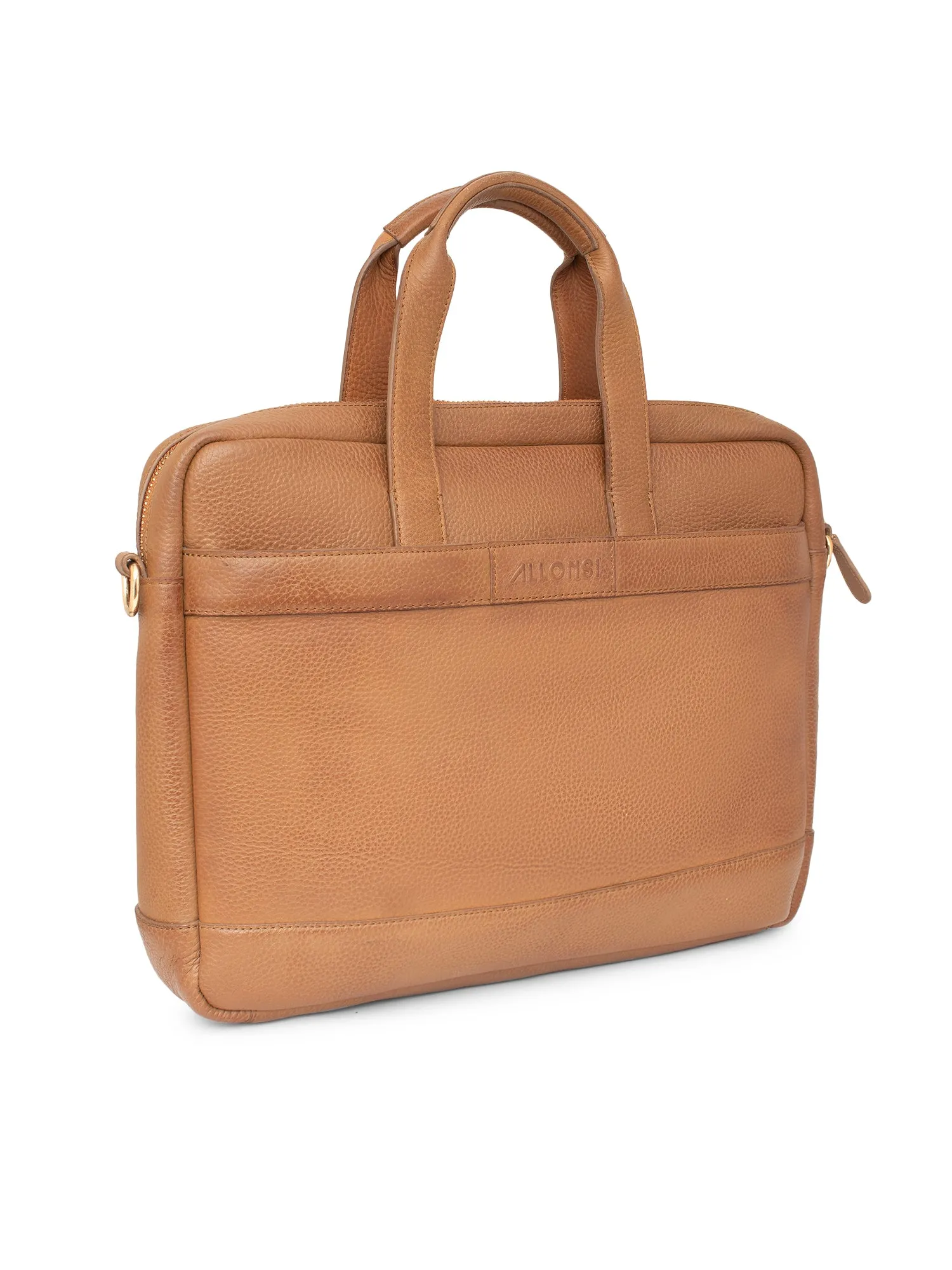 Argent Leather Portfolio Laptop Bag