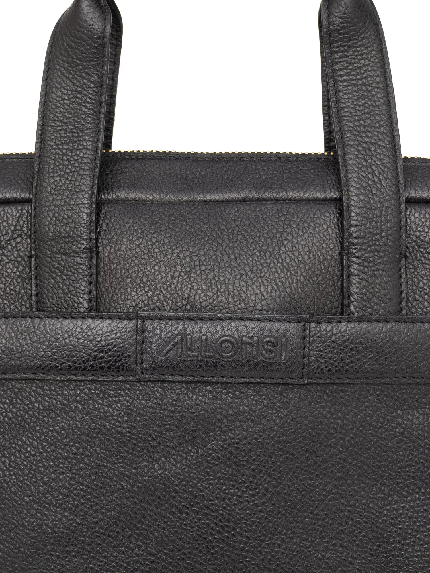 Argent Leather Portfolio Laptop Bag