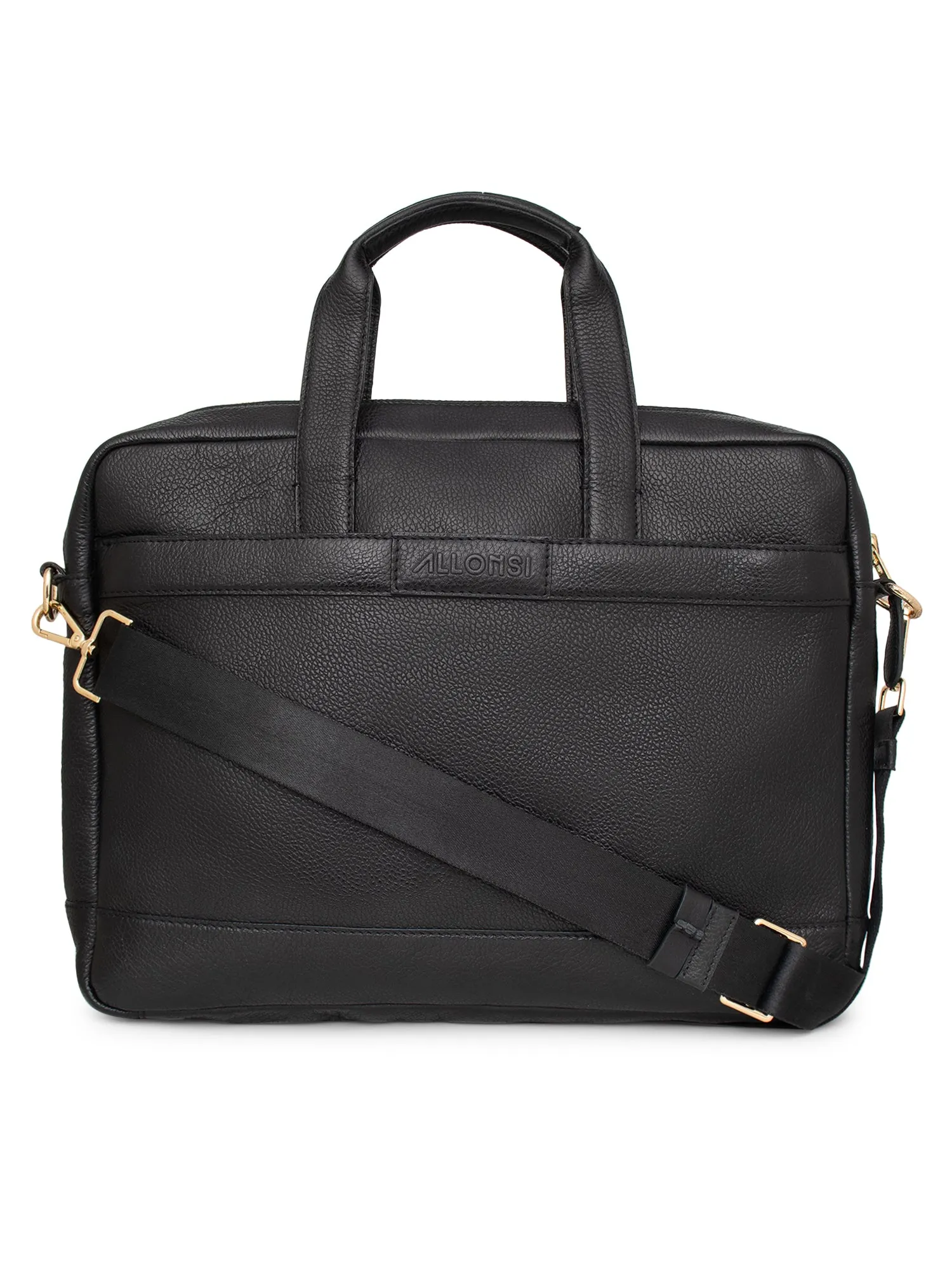 Argent Leather Portfolio Laptop Bag