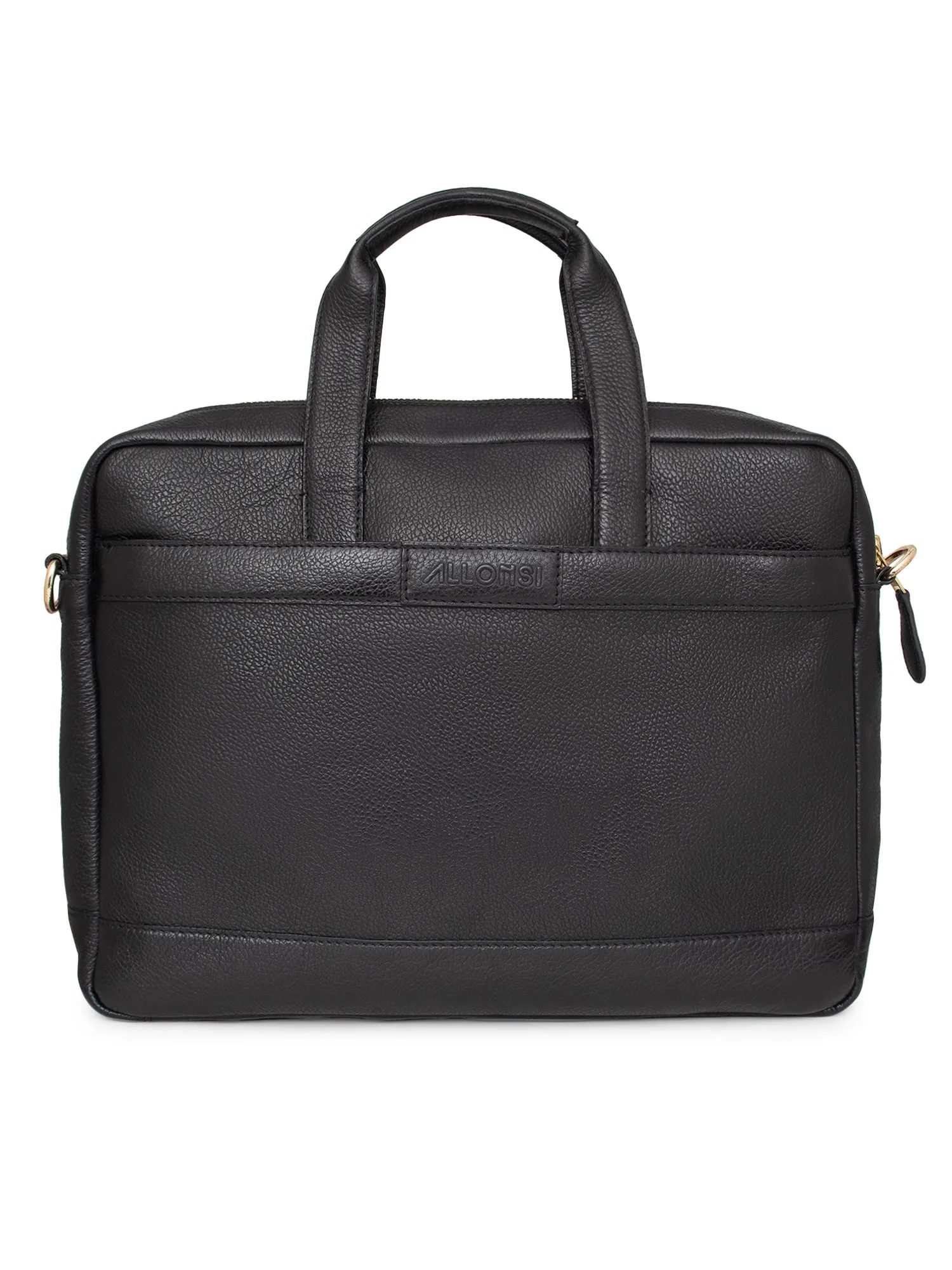 Argent Leather Portfolio Laptop Bag