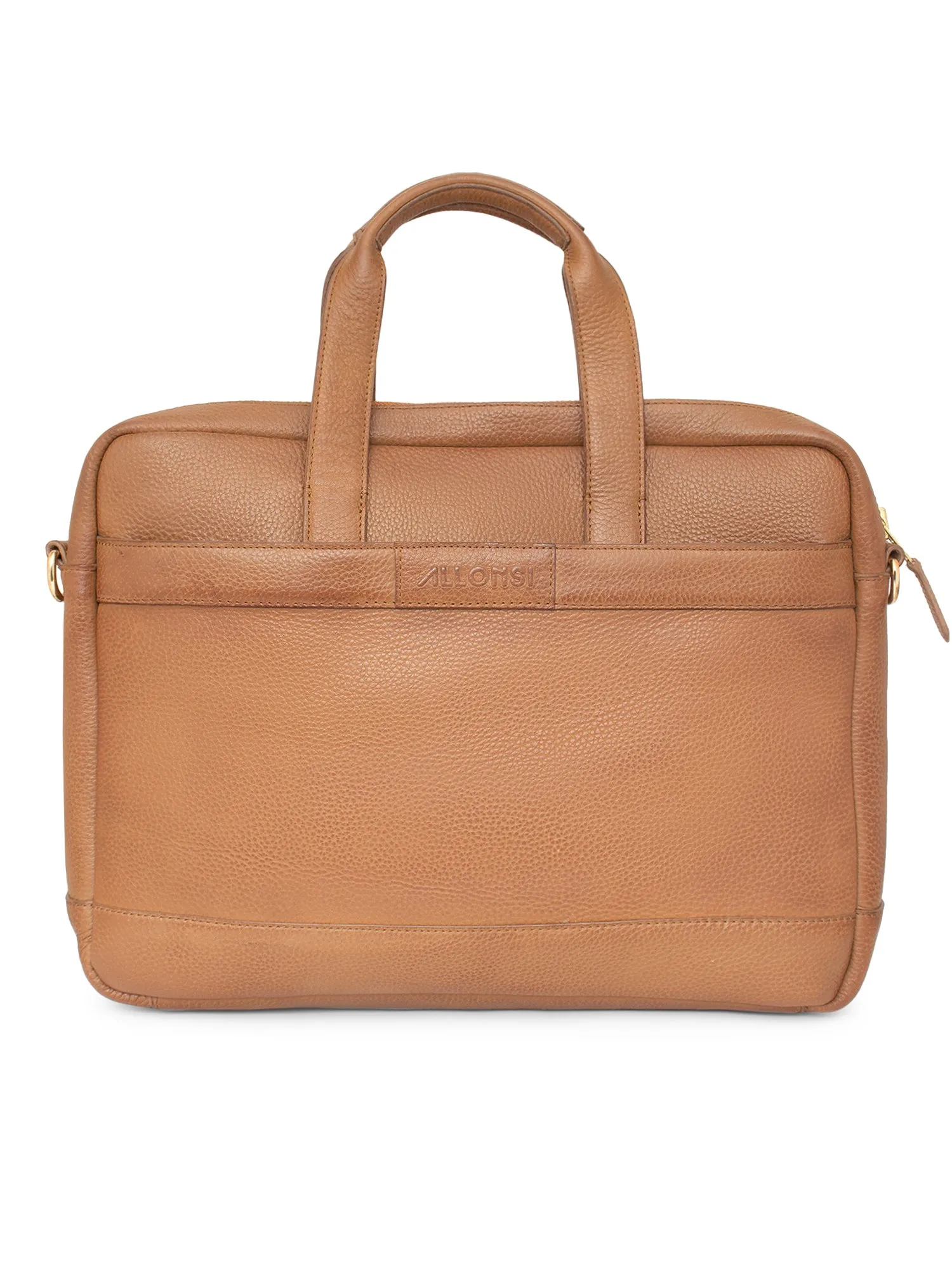 Argent Leather Portfolio Laptop Bag