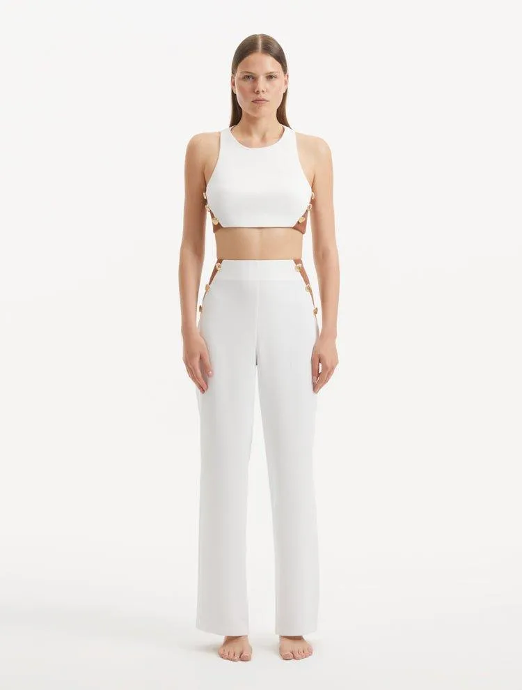 Augustine White Brown Top and Wade Pants