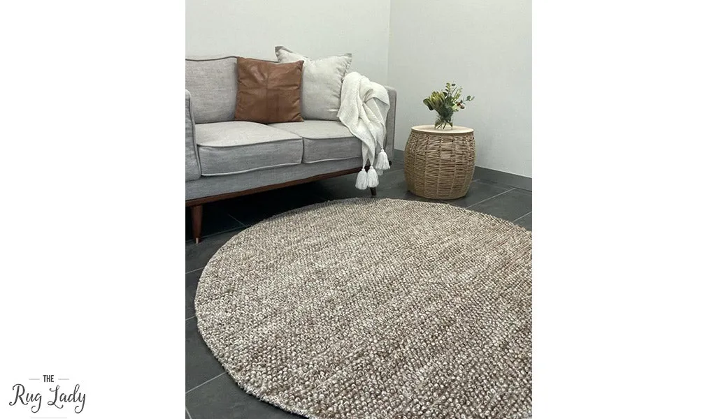 Avani Taupe Beige Loop Rug