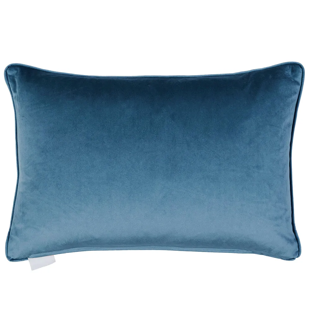 Azima Printed Feather Cushion Indigo