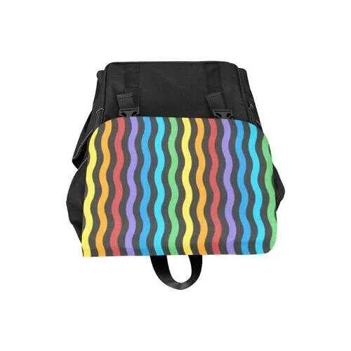 Backpacks, Vertical Rainbow Stripes Style Backpack Bag