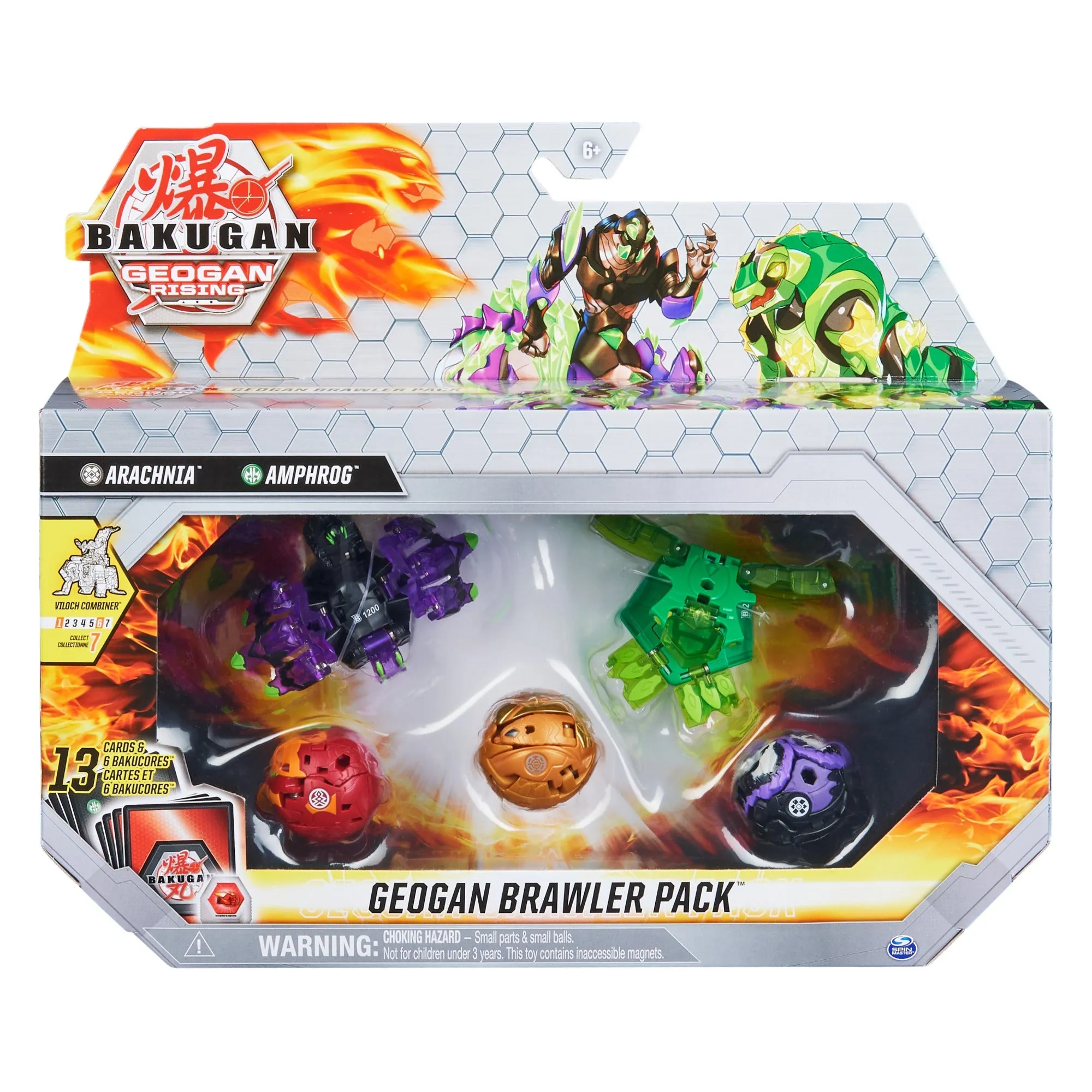 Bakugan Geogan Rising Brawler Pack Series 3 Arachnia/Amphrog