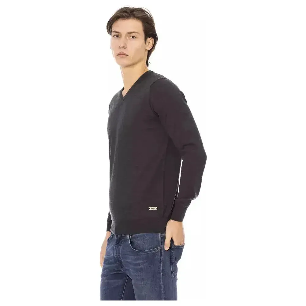 Baldinini Trend Gray Fabric Men Sweater