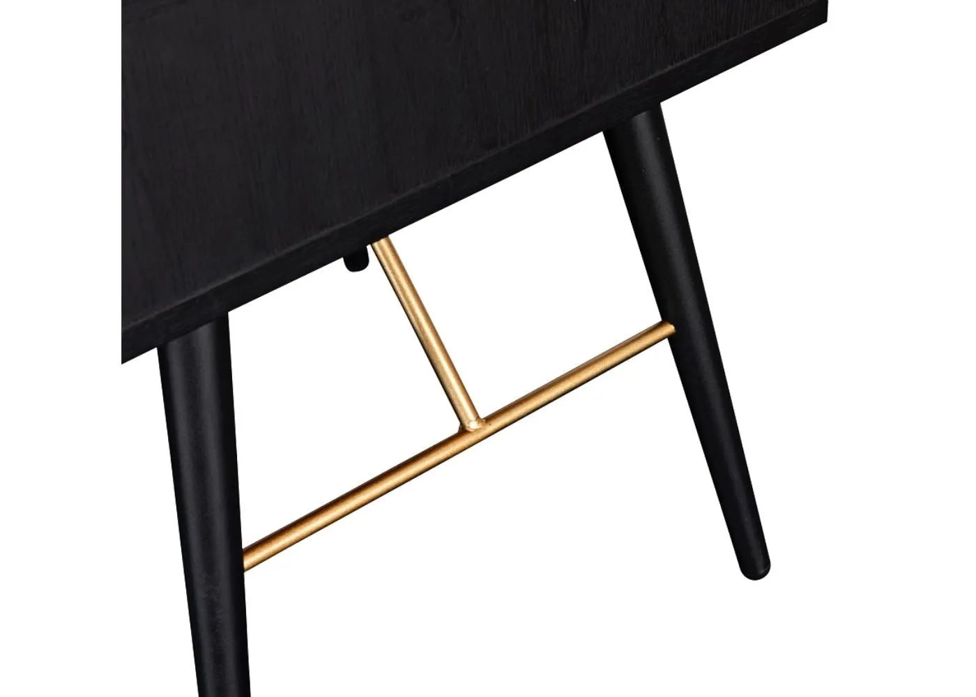 Barcelona Black & Copper 1-Drawer Bedside Table by Vida Living