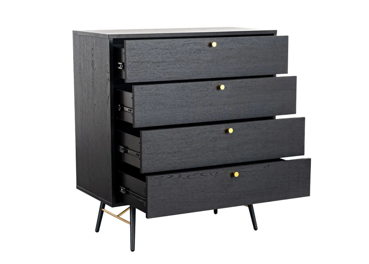 Barcelona Black & Copper 4-Drawer Chest by Vida Living