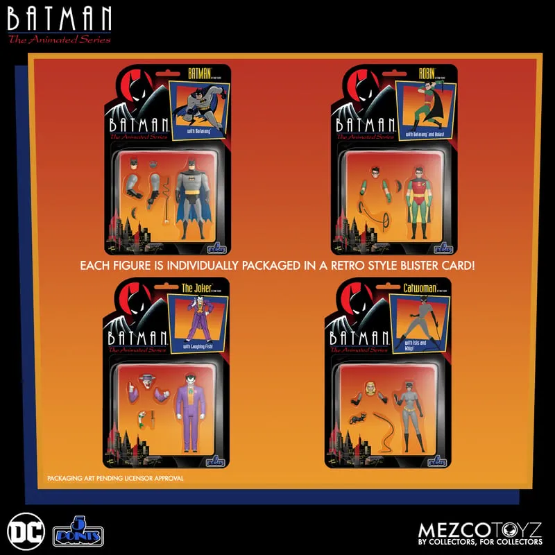 Batman: The Animated Series 5 Points Action Figures (Set of 4) - Mezco