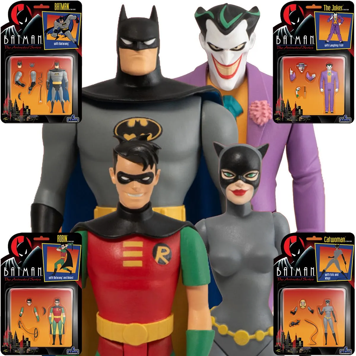 Batman: The Animated Series 5 Points Action Figures (Set of 4) - Mezco