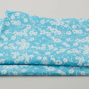 Beatrice Favorites - Flower Bunches Turquoise 2 Yard Cut