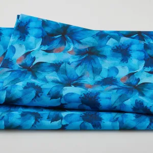 Beatrice Favorites - Packed Blooms Blue 2 Yard Cut