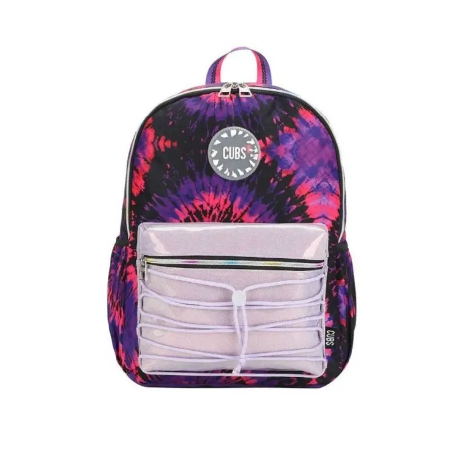 Black & Purple Tie Dye Backpack