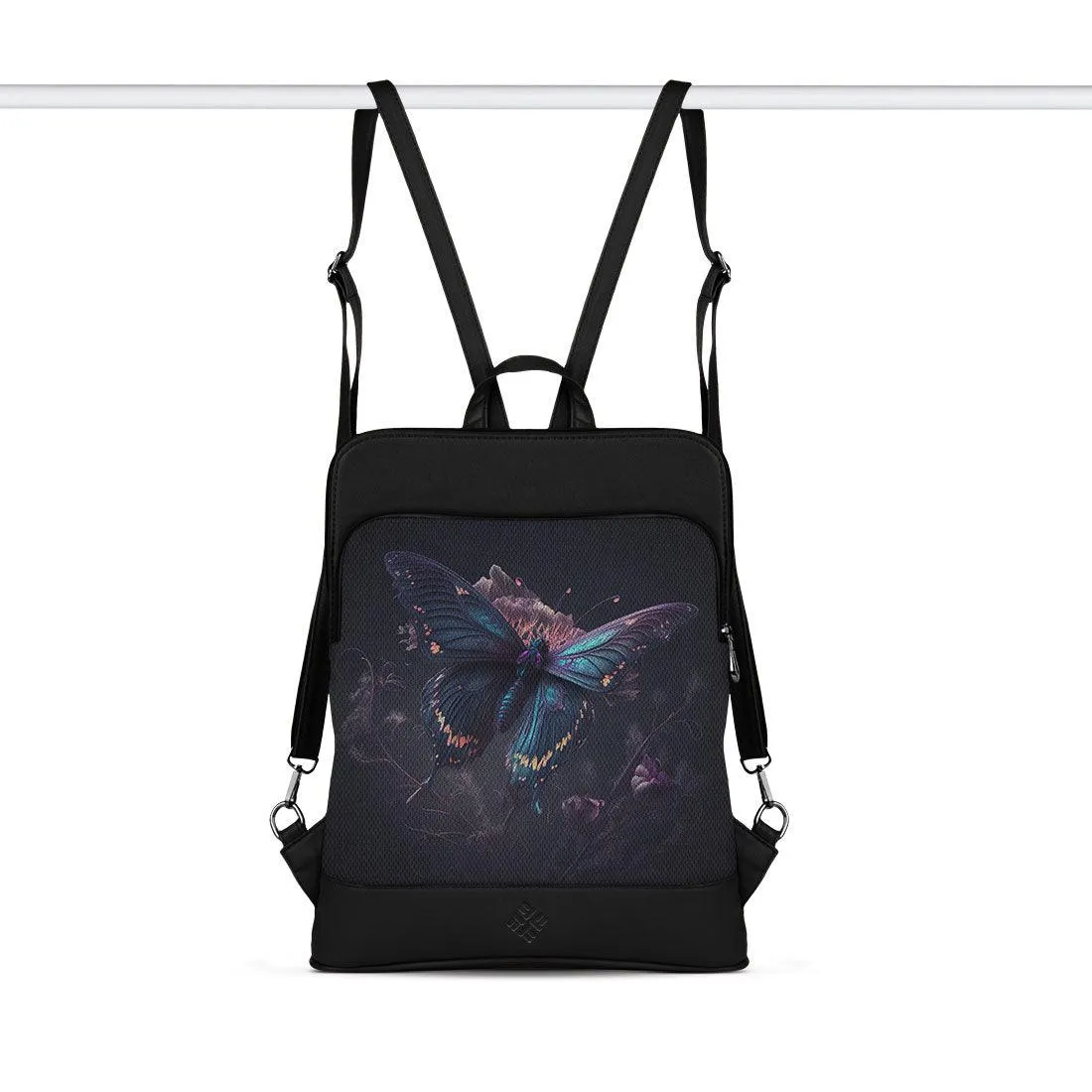 Black Laptop Backpack Butteryfly Glowing