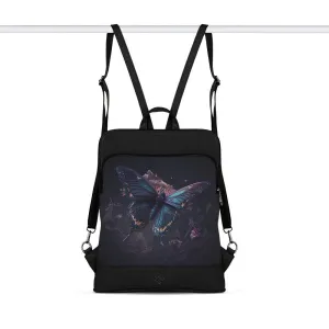 Black Laptop Backpack Butteryfly Glowing