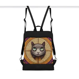 Black Laptop Backpack House Cat