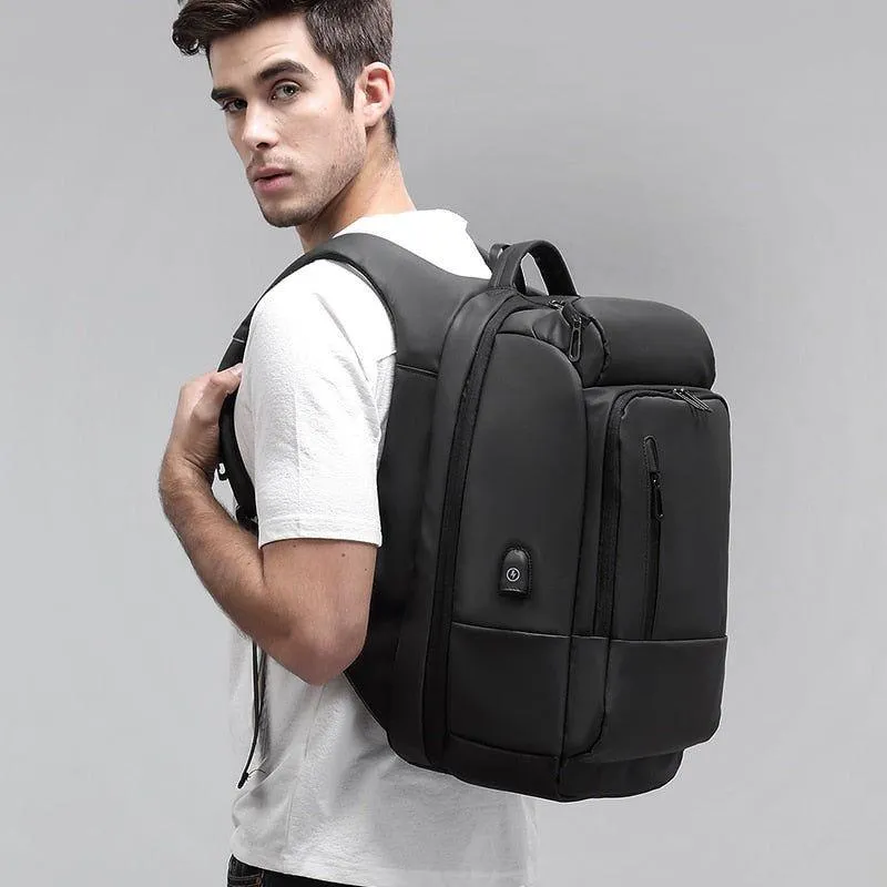 Black Laptop Cool Backpack For Men MCBO43 Waterproof Functional Backpacks