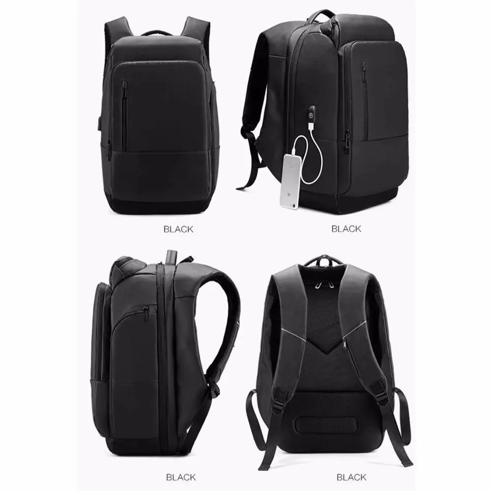 Black Laptop Cool Backpack For Men MCBO43 Waterproof Functional Backpacks