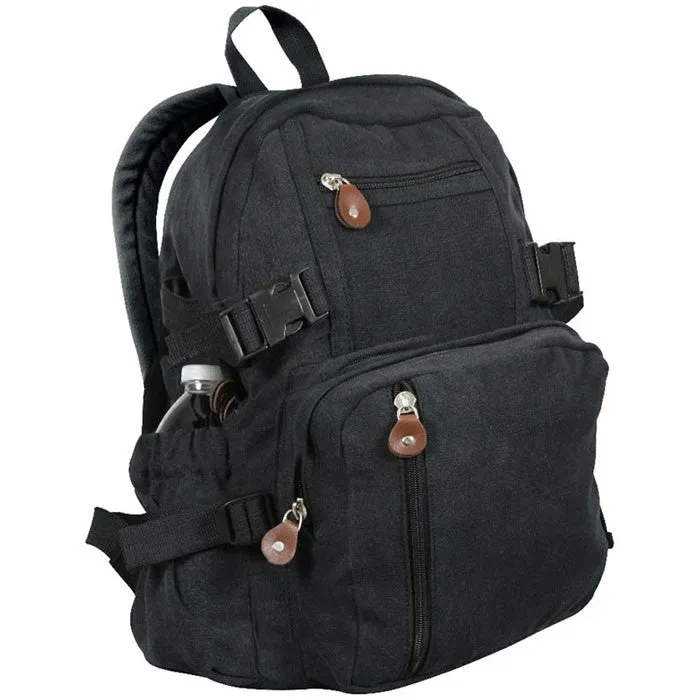 Black - Military Vintage Mini Backpack