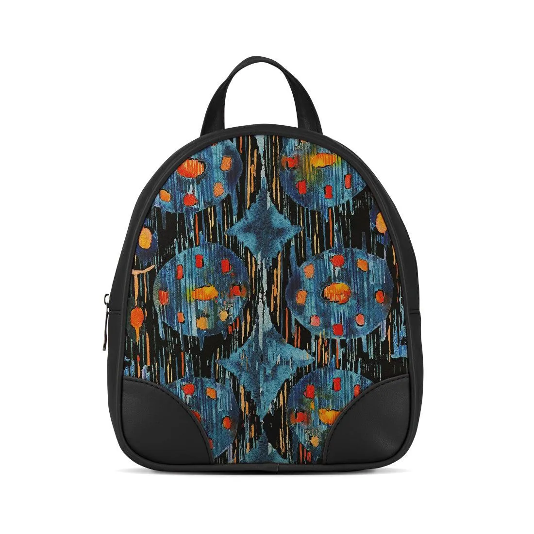 Black O Mini Backpacks Blue circle