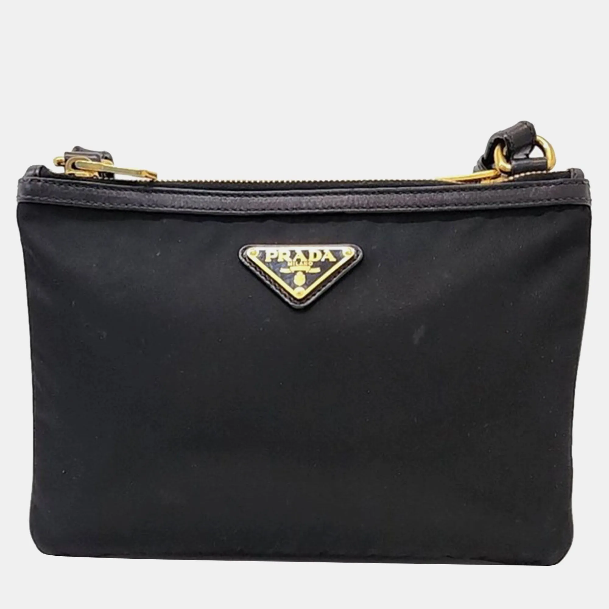 Black Tessuto Crossbody Bag