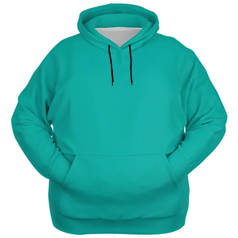 Blue Green Hoodie | Unisex | with PLUS sizes | Bright Pure Blue Cool Green | C100M0Y50K0