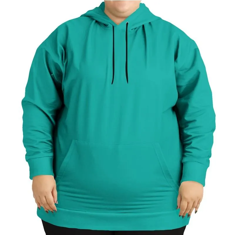 Blue Green Hoodie | Unisex | with PLUS sizes | Bright Pure Blue Cool Green | C100M0Y50K0