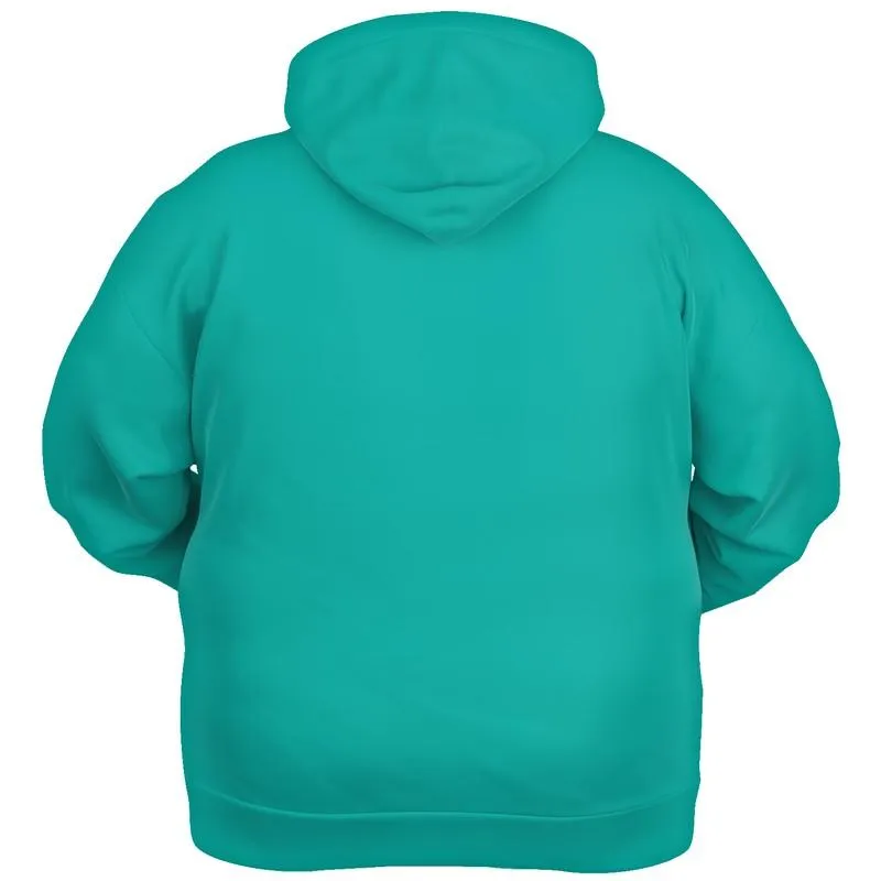 Blue Green Hoodie | Unisex | with PLUS sizes | Bright Pure Blue Cool Green | C100M0Y50K0