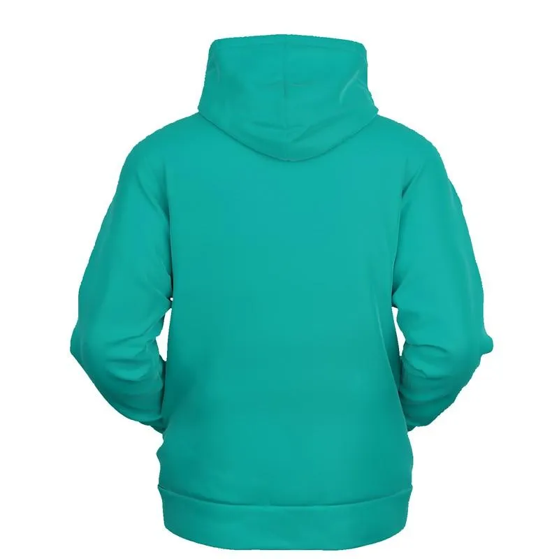 Blue Green Hoodie | Unisex | with PLUS sizes | Bright Pure Blue Cool Green | C100M0Y50K0