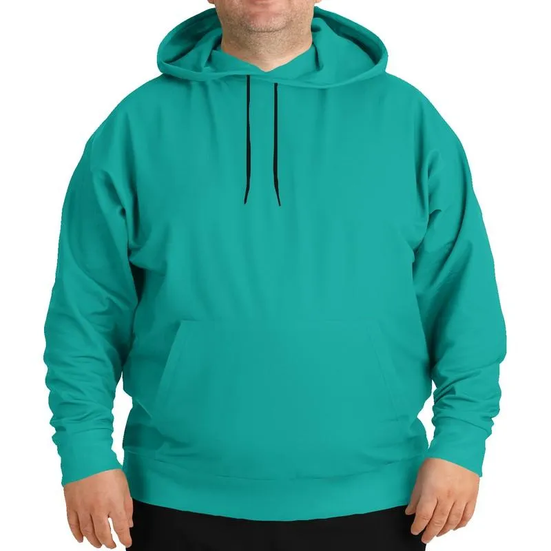 Blue Green Hoodie | Unisex | with PLUS sizes | Bright Pure Blue Cool Green | C100M0Y50K0