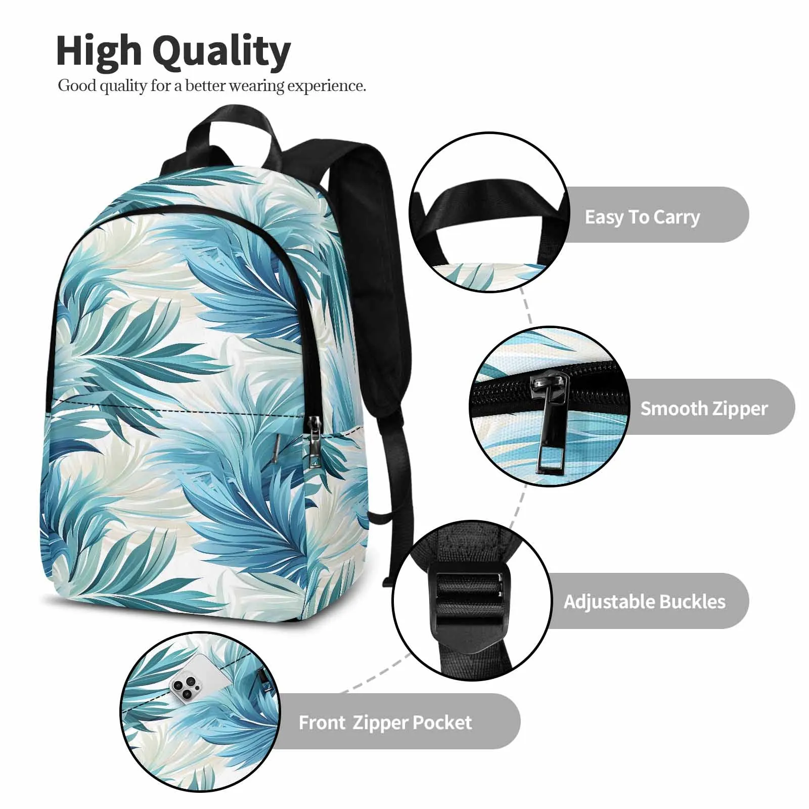 Blue Palms  Adult Casual Backpack