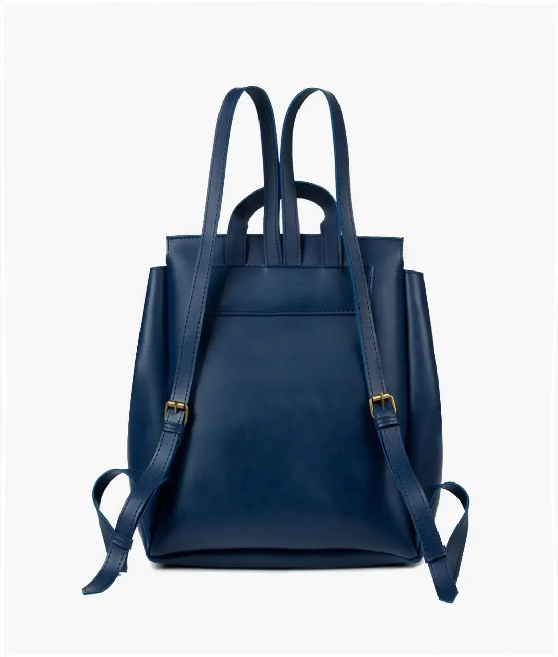 Blue Women Leather Backpacks 557