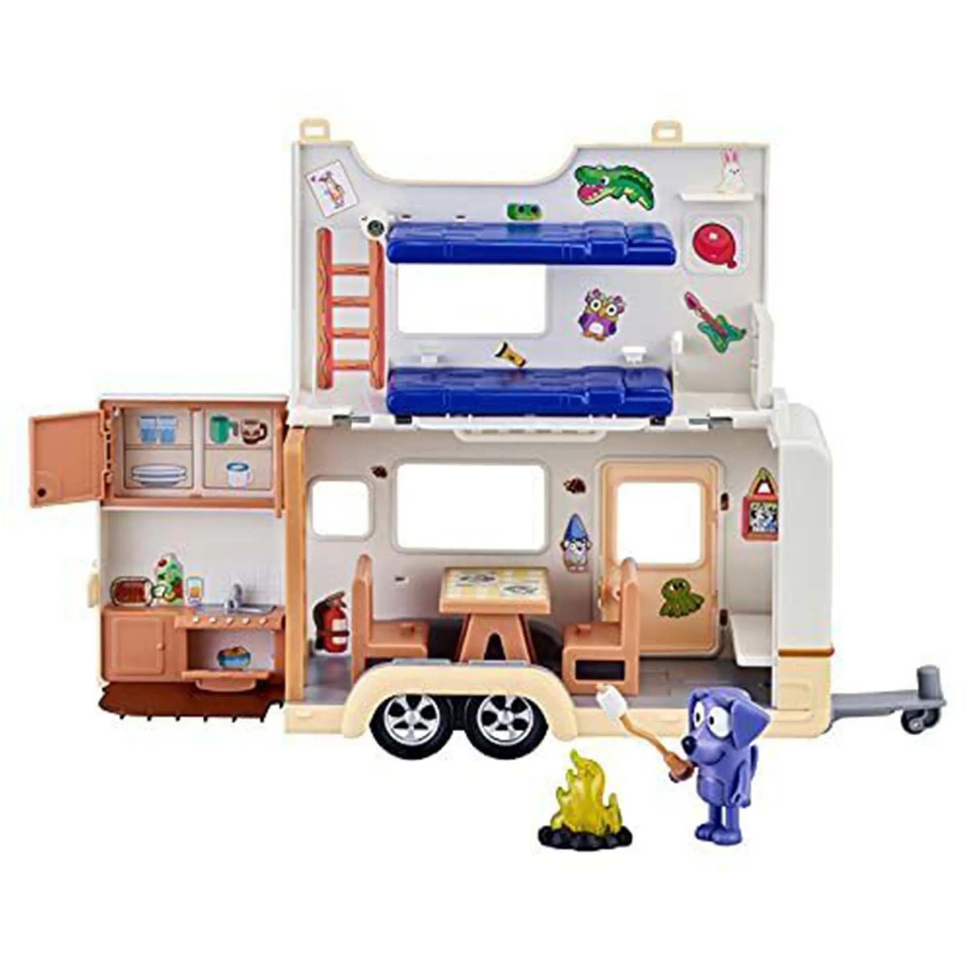 Bluey Caravan Adventure Playset | Includes Jean Luc Figure